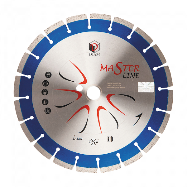 Круг сегментный алмазный железобетон Master Line 400*3,0*10*25,4 DIAM